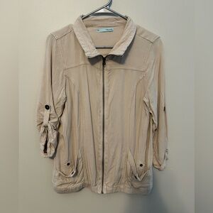 Cream zip up jacket